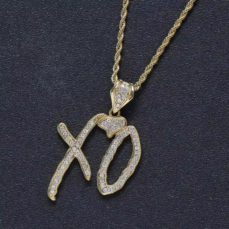Iced Out XO Necklace 