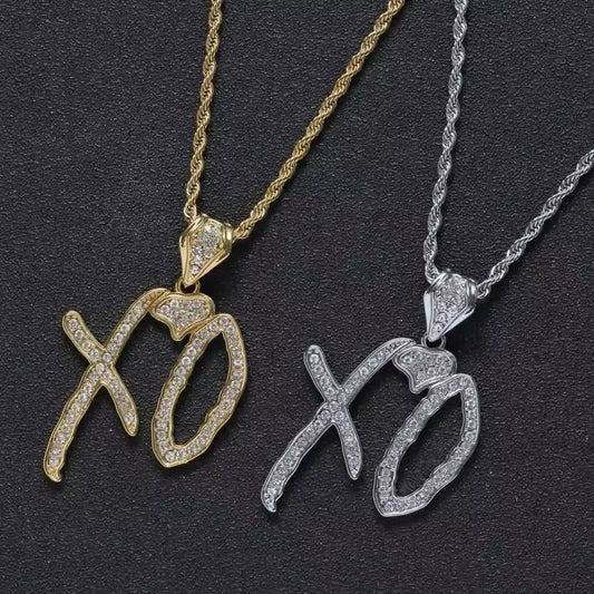 Iced Out XO Necklace 